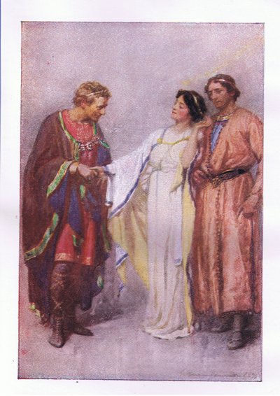 ¿Cómo dices? ¿Mi prisionero o mi invitado? (Cuento de Invierno), de Las Obras Completas de Shakespeare publicadas por George Harrap & Co Ltd, 1920s de Hans Holbein der Jüngere