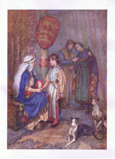 Hubert, Hubert, fija tu mirada en el joven muchacho (Rey Juan), de Las Obras Completas de Shakespeare publicadas por George Harrap & Co Ltd, 1920s de Hans Holbein der Jüngere