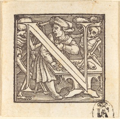 Letra N de Hans Holbein der Jüngere