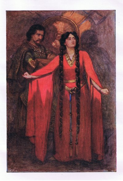 ¡Oh! nunca verá el sol ese mañana (MacBeth), de Las Obras Completas de Shakespeare publicadas por George Harrap & Co Ltd, 1920s de Hans Holbein der Jüngere
