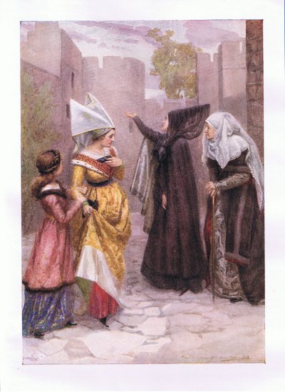 Lástima de ustedes antiguas piedras, esos tiernos bebés que la envidia ha inmundado dentro de sus muros (Rey Ricardo III), de Las Obras Completas de Shakespeare publicadas por George Harrap & Co Ltd, 1920s de Hans Holbein der Jüngere