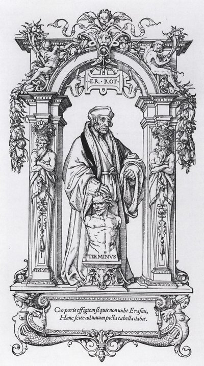 Retrato de Erasmo de Rotterdam (Erasmo "en el maletín") de Hans Holbein the Younger