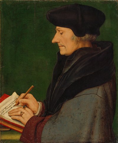 Retrato de Erasmo de Rotterdam Escribiendo, 1523 de Hans Holbein der Jüngere