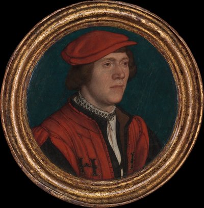 Retrato de un hombre con gorra roja, 1532-35 de Hans Holbein der Jüngere