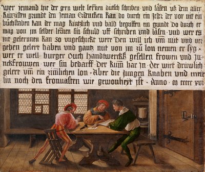 Cartel del maestro de escuela de Hans Holbein der Jüngere