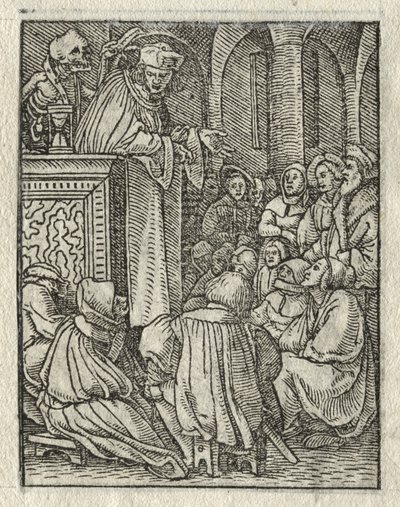 La Danza de la Muerte: El Predicador; El Sacerdote de Hans Holbein the Younger
