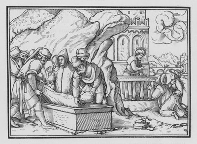La muerte de José, Génesis L, 26 de Hans Holbein der Jüngere