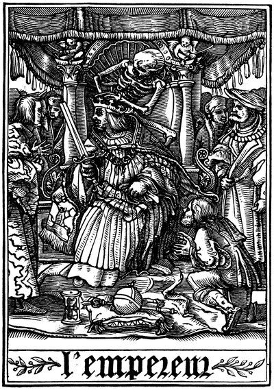 El Emperador visitado por la Muerte, 1538 de Hans Holbein der Jüngere