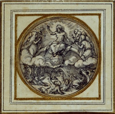 El Juicio Final - Diseño para un colgante o insignia de sombrero, c.1532-43 de Hans Holbein der Jüngere