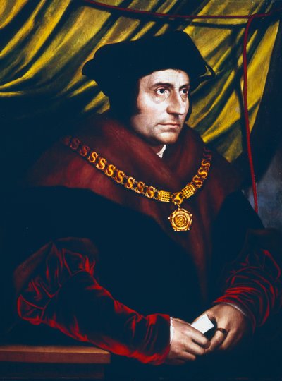 Thomas More, estadista, erudito y santo inglés, c. 1527 de Hans Holbein der Jüngere