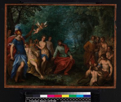 El concurso de Apolo y Pan, 1599 de Hans I or Johann Rottenhammer