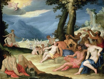 La sequía durante el viaje de Faetón con el sol, 1604 de Hans I or Johann Rottenhammer
