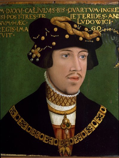 Retrato de Luis II de Hungría (Luis Jagellon) de Hans Krell