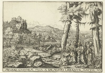 Paisaje con Cristo y la Mujer de Canaán de Hans Lautensack