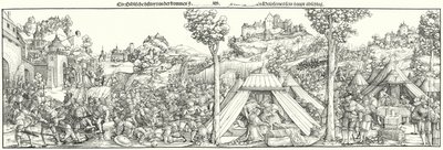 Landsknechts luchando en una batalla a principios del siglo XVI (grabado) de Hans Leonard (after) Schaufelein