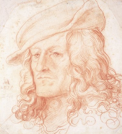 Retrato de un hombre, busto, con sombrero de Hans Leonard Schaufelein