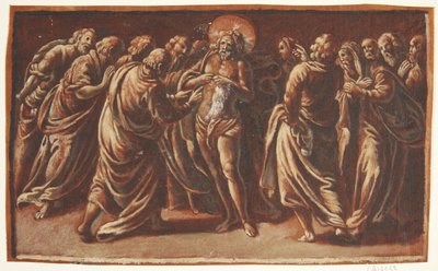 Jesús se aparece a los apóstoles de Hans Leu d.Æ.
