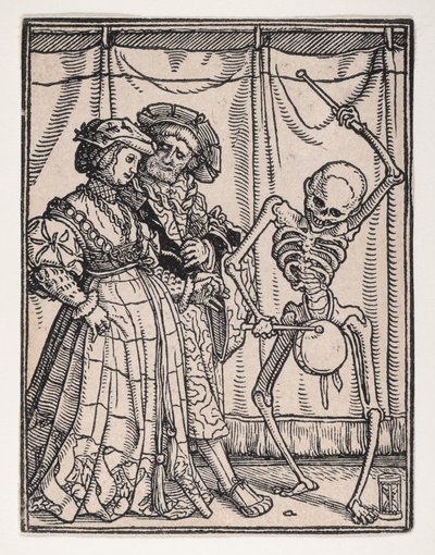 La Noble, de La Danza de la Muerte, ca. 1526, publicado 1538 de Hans Lützelburger