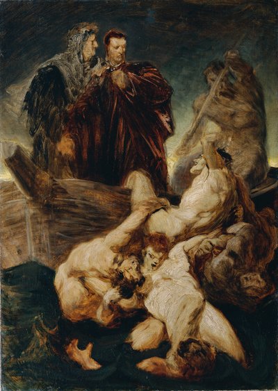 Dante y Virgilio en el Infierno de Hans Makart