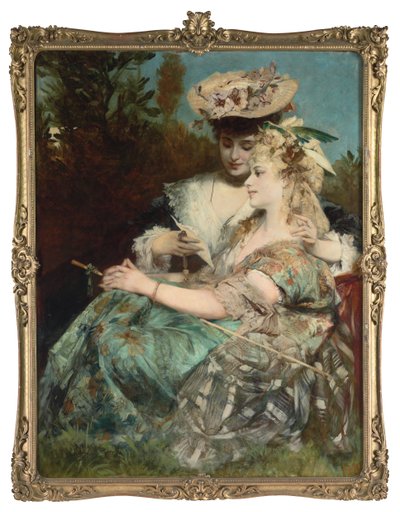La carta de amor, 1875 de Hans Makart