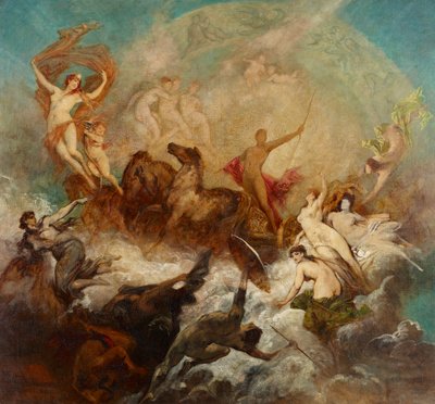 La victoria de la luz sobre las tinieblas de Hans Makart