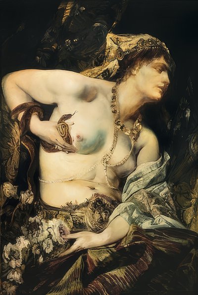 La muerte de Cleopatra. 1875 de Hans Makart