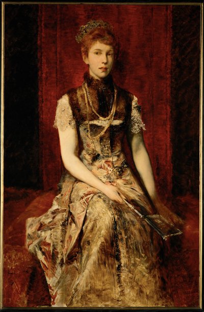 Dora Fournier-Gabillon ... (pintura sobre madera) de Hans Makart