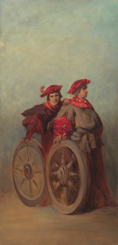 Proyecto para el desfile festivo de 1879 - Dos oficiales de Hans Makart