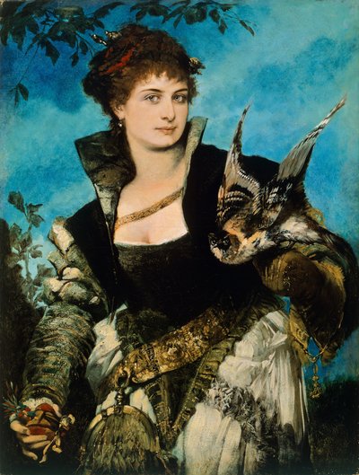 Halconero de Hans Makart (1840-1884), óleo sobre lienzo de Hans Makart