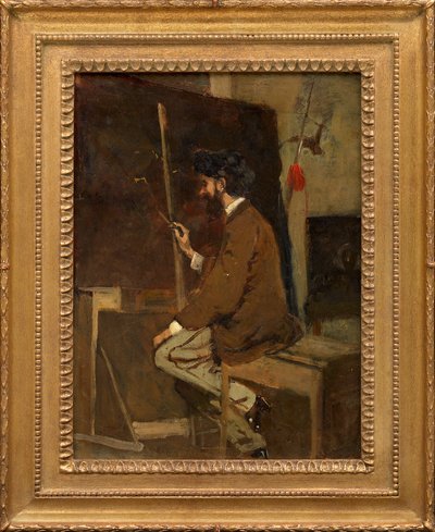 Autorretrato de Hans Makart ante un caballete de Hans Makart