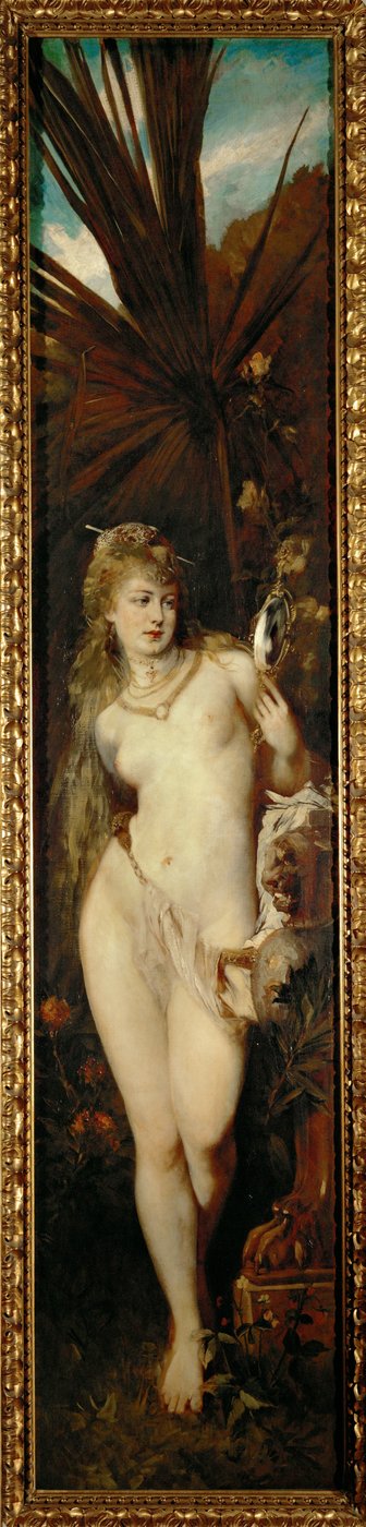 Sight - de la serie Die fuenf Sinne ... (óleo sobre lienzo) de Hans Makart