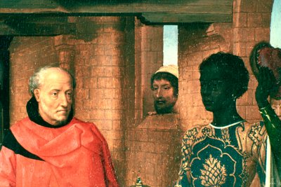 Adoración de los Magos, Tríptico, (detalle), c1453-1494 de Hans Memling