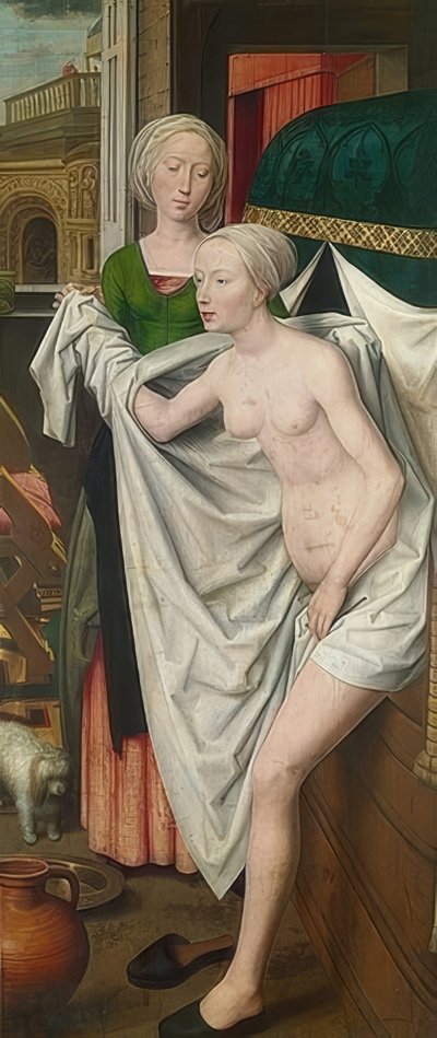 Betsabé en el baño de Hans Memling