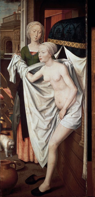 Betsabé en su baño, c.1485 de Hans Memling
