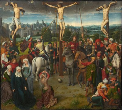 Tríptico del Calvario, panel central, 1480s de Hans Memling