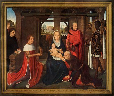 Panel central del tríptico la Adoración de los Magos, 1479-1480 de Hans Memling