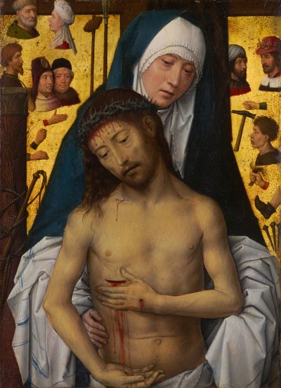 La Virgen María muestra al Hombre de Dolores de Hans Memling