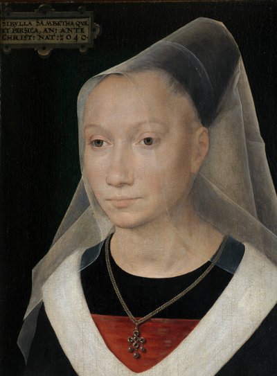 Detalle de Retrato de mujer joven de Hans Memling