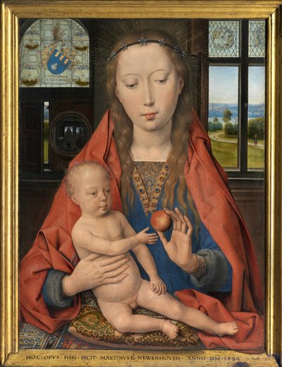 Detalle del díptico de Maarten van Nieuwenhove de Hans Memling