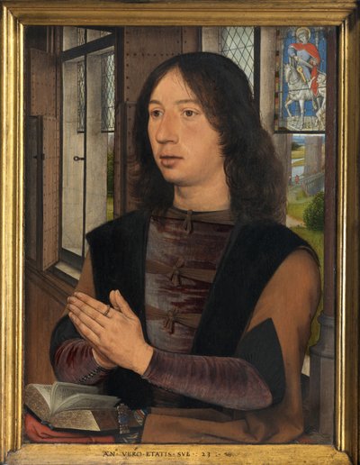 Detalle del díptico de Maarten van Nieuwenhove de Hans Memling