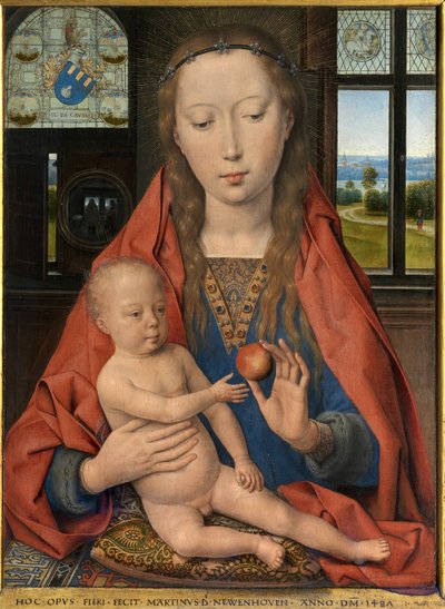 Detalle del díptico de Maarten van Nieuwenhove de Hans Memling