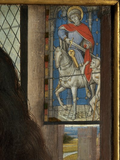 Detalle del díptico de Maarten van Nieuwenhove de Hans Memling