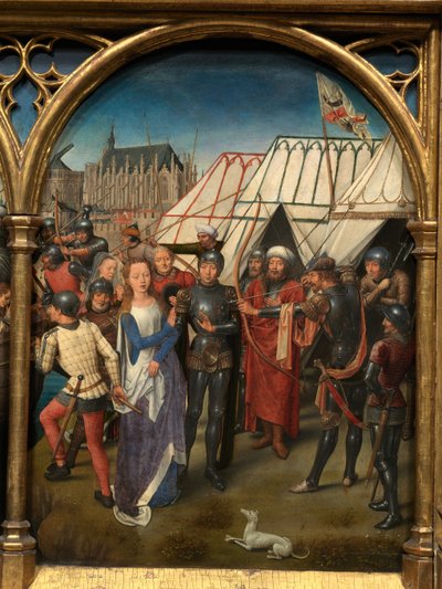 Detalle del relicario de Santa Úrsula de Hans Memling