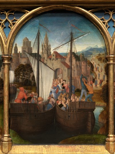 Detalle del relicario de Santa Úrsula de Hans Memling