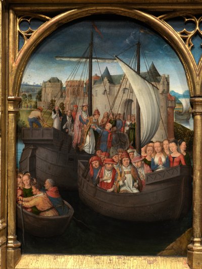 Detalle del relicario de Santa Úrsula de Hans Memling