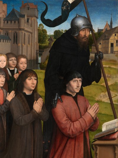 Detalle del tríptico de Willem Moreel de Hans Memling