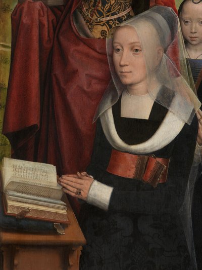 Detalle del tríptico de Willem Moreel de Hans Memling