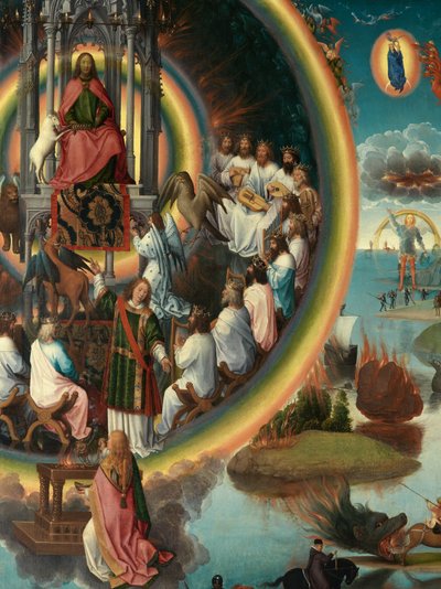 Detalle del panel derecho del Tríptico de San Juan Bautista y San Juan Evangelista de Hans Memling