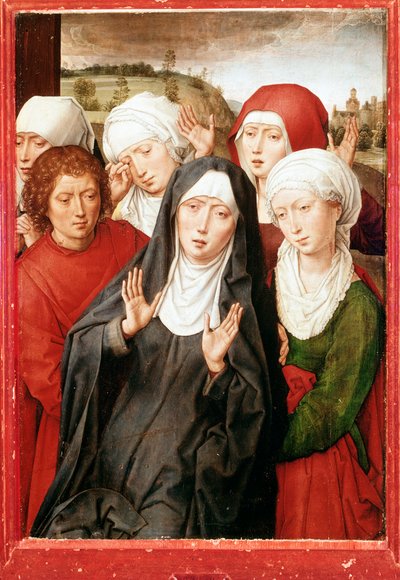 Díptico de Granada: “Las mujeres piadosas y San Juan evangelista”. Pintura de Hans Memling (1435/40-1494) siglo XV. Dim. 51x36.5 cm. Granada, Capilla Real de Hans Memling