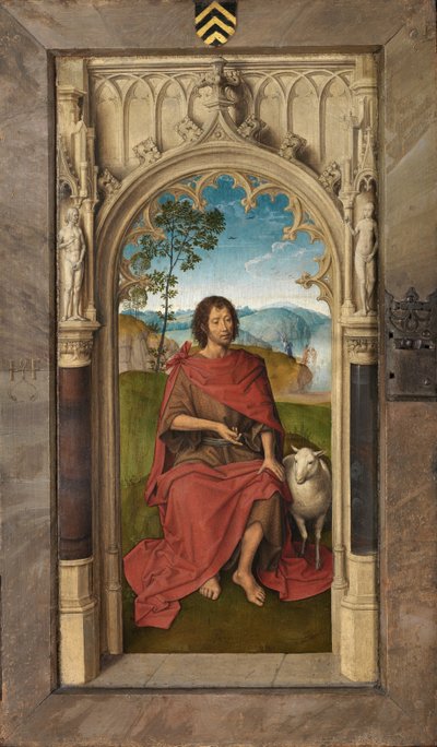 Panel exterior del Tríptico de Jan Floreins de Hans Memling